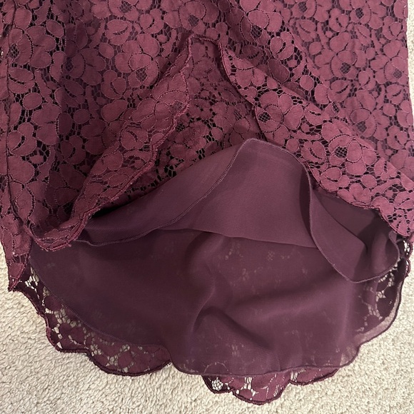 Talula Aritzia Purple Lace Short Sleeve Scoop Neck T-shirt Top Size XXS Women’s - Picture 12 of 13